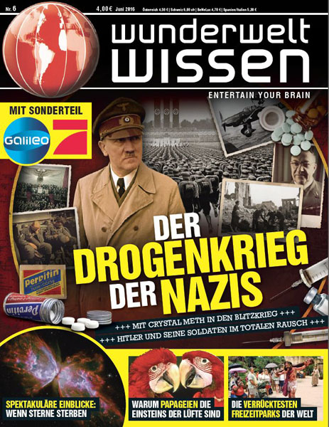 "Wunderwelt Wissen magazine" (Allemagne): Publication d'une photo en double-page, Juin 2016.